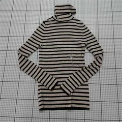 ◇ Θ ユニクロ UNIQLO エクストラファインメリノ リブタートルネックセーター オフホワイト系 レディース M E  【1512100001843】