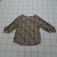 ◇ Θ エニィファム any FAM リバティプリント コットンブラウス 花柄 レディース E  【1512100001942】