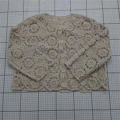 ◇ Θ ザ ヨン THE yonn レース編みカーディガン ベージュ系 レディース Fサイズ E  【1512100006688】