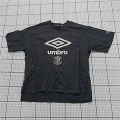 ◇ Θ アンブロ umbro ZTH-2405 ロゴプリントTシャツ ブラック系 メンズ Lサイズ E  【1512100006831】