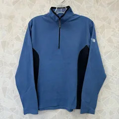 THE NORTH FACE ブルー ハーフジップ スウェット トレーナー アウター Lサイズ