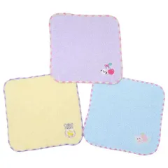 【メール便】ハンドタオル ミニタオル3枚組 フルーツアニマルシリーズ 新入学 ニシオ 入園新学期準備雑貨 幼稚園 保育園 グッズ 