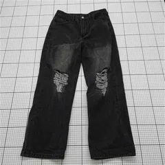 ◇ Θ デイジー Dazy ダメージブラックデニムパンツ Sサイズ レディース E  【1512100009368】