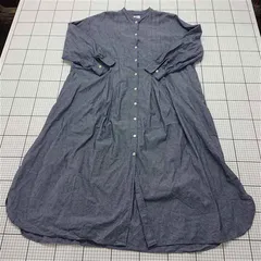 ◇ Θ コーエン coen バンドカラーシャツワンピース 綿100% ブルー系 レディース E  【1512100010043】