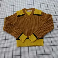 ◇ ⊇ マルニ MARNI ユニクロ UNIQLO コラボ Vネックニットセーター Lサイズ メンズ E  【1512100009931】