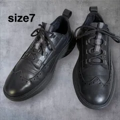 【コールハーン】ゼログランド　ウィングチップ　軽量　スニーカー　黒　レザー　ZERØGRAND WFA　本革　ブラック　24.5cm〜25cm