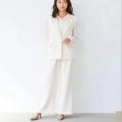 fluffy ベスト　セットアップ　フレアパンツ　ホワイト