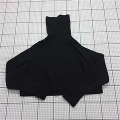 ◇ Θ ザラ ZARA タートルネック クロップドニット ブラック系 レディース M E  【1512100010241】