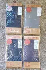 未使用品 TIGHTS 発熱タイツ 110デニール コン グレー ブラック モーブ M-L タイツ 4足セット