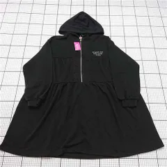 ◇ Θ ピンクラテ Pinklatte フード付きジップワンピース ブラック系 Mサイズ レディース E  【1512220022605】