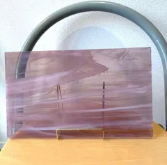 ステンドグラス　ガラス板　材料　端材　グラデーション　ピンク