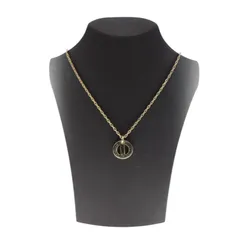 【訳あり】Christian Dior CD ロゴ ゴールド ネックレス