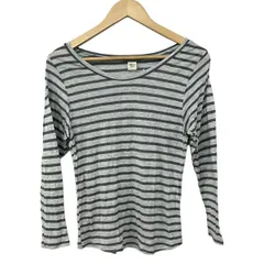 Ron Herman(ロンハーマン) 長袖Tシャツ サイズS レディース美品  - ダークグレー×グレー クルーネック/ボーダー