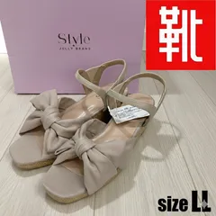 M-802 ■kutsu.com公式■ Style JELLY BEANS ビッグリボンサンダル SJB-0034 グレー  LLサイズのサムネイル