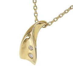 VENDOME AOYAMA ヴァンドーム青山 デザイン ダイヤ ネックレス K18YG 750 イエローゴールド ダイヤモンド アジャスター付 36cm 首飾り アクセサリー レディース 送料無料 241100104129 ★