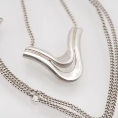 Q884 ヴィンテージ 925刻印 ネックレス デザイン シルバー