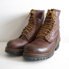 ヴィンテージRED WING PT99 スチールトゥ ワークブーツ USA 茶芯 