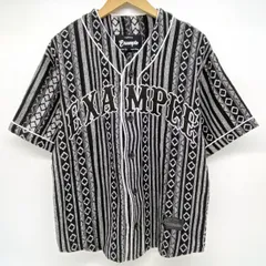 EXAMPLE エグザンプル ジャガード 半袖 ベースボールシャツ Mサイズ ※中古