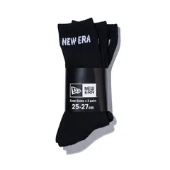 NEW ERA ニューエラ クルーソックス 3ペア ブラック 14518183 メンズ レディース ユニセックス