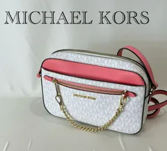 ＭＩＣＨＡＥＬ ＫＯＲＳ マイケルコース ジップチェーンショルダーバック ピンク 鞄 レディース