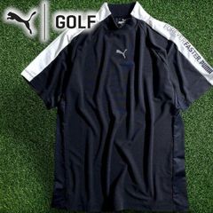 PUMA新品】T7 1本ライン 吸汗速乾 涼感 ブラックモックネックシャツ