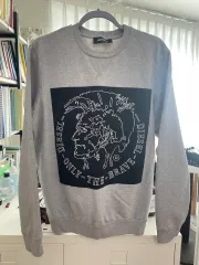 DIESEL スウェット Tシャツ グレー 海外 L (100-105)