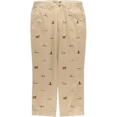 古着 ラルフローレン Ralph Lauren POLO by Ralph Lauren 総柄 犬柄 チノパンツ メンズw37相当/eaa604299
