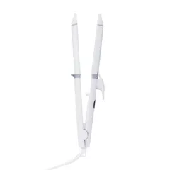 【新品】テスコム ヘアアイロン 2WAY ストレート カール 32mm径 5段階温度調節 最高温度200℃ ナノセラミック TW363A-W ホワイト 120mmロングプレート ポーチ付属 海外対応 温度ロック 温度メモリー ヘアーアイロン