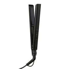【新品】テスコム コンパクト ヘアアイロン ストレート 3段階温度調節 最高温度200℃ ナノセラミック TS367A-K ブラック ポーチ付属 海外対応 ストレートアイロン 温度メモリー ヘアーアイロン