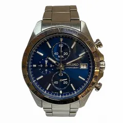 セイコー　スピリット　8T67-00C0　クォーツ　ブルー文字盤　クロノグラフ　時計　腕時計　メンズ