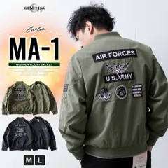 MA メンズ アウター ワッペン ミリタリージャケット ma エムエーワン ブルゾン ゆったり オーバーサイズ フライトジャケット アメカジ ミリタリー ジャケット 刺繍 ma1 全2色 MA1 07-0013IR(商品番号)