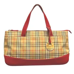 バーバリー　BURBERRY　ノバチェック　シャドーホース　キャンバス　レザー　バッグ　ハンドバッグ　レディース