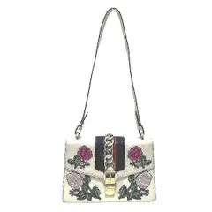 グッチ　GUCCI　シルヴィ　421882　刺繍　花柄　バッグ　ショルダーバッグ　レディース