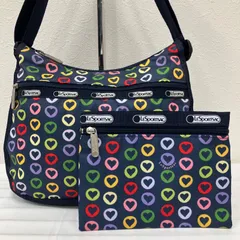 9953　LeSportsac　レスポートサック　ショルダーバッグ　クラシックホーボー　ポーチ　ネイビー　紺　ハート　レディース　軽量　カジュアル　シンプル