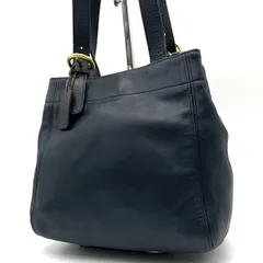 美品● COACH コーチ オールドコーチ トートバッグ ハンドバッグ  ネイビー レザー 4157