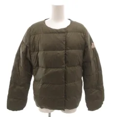 ピレネックス Pyrenex CANNES カンヌ ダウンジャケット ノーカラー ダブル 40 カーキ HWO061 /FF ■GY18