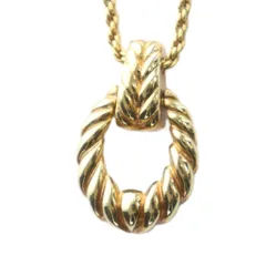 クリスチャンディオール Christian Dior ネックレス アクセサリー ペンダント ロゴ ゴールド色 ■GY18 /MQ ■OH