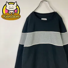 【A012】スウェット ツートーンカラー ボーダー シンプル デザイン◎ 古着