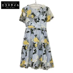 GRACE CONTINENTAL グレースコンチネンタル 1823 5054-0 ﾗｲﾄﾌﾞﾙｰ 花柄 刺繍 ﾚｰｽﾜﾝﾋﾟｰｽ 34