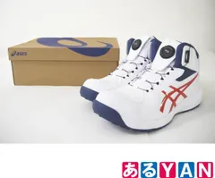 (新品 未使用) アシックス  安全靴 1273A124-100 約27ｃｍ、100 ホワイト×チェリートマト 4571633328091