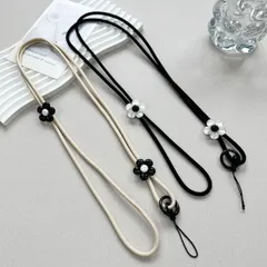 長いストラップ（スマホケース・斜め掛け可能）黒色訳あり