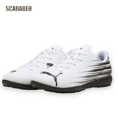 プーマ PUMA ジュニア サッカー トレーニングシューズ アタッカント 2 TT Jr 108497-02 フットサル 人工芝 土 ホワイト 白 少年用 キッズ 108497-02 23.5