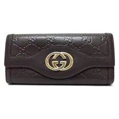 GUCCI(グッチ) 長財布 インターロッキングG,シマライン,スーキー 282431 黒 L字ファスナー レザー