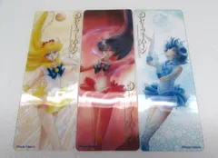 非売品 美少女戦士セーラームーン クリアしおり ブックマーカー 原画イラスト セーラービーナス/セーラーマーズ/セーラーマーキュリー 3枚おまとめセット