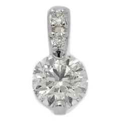 (ラスト1点) 0.184ct/ダイヤモンド シンプルデザイン ペンダントトップ/Pt900-0.4g/プラチナ/プレゼント/記念日【S】【メンズ・レディース】★■598402【中古】