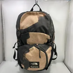 【中古】SUPREME×THE NORTH FACE 21AW Bleached Denim Print Pocono Backpack ブラウン シュプリーム[24][240024547460]