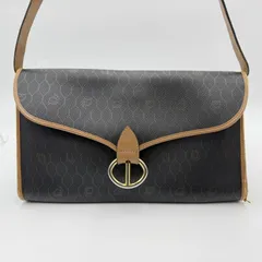 Christian Dior（クリスチャンディオール）ヴィンテージ ハニカム ショルダーバッグ PVC×レザー ブラウン系 ゴールド金具