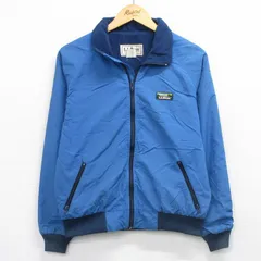 M/古着 エルエルビーン 長袖 ナイロン ジャケット レディース 80年代 80s ワンポイントロゴ ラグラン USA製 薄紺 25dec29