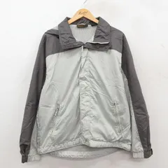 L/古着 ティンバーランド 長袖 ジャケット パーカー メンズ 00年代 00s ワンポイントロゴ リップストップ ツートンカラー 薄グレー他 内側メッシュ 25dec29