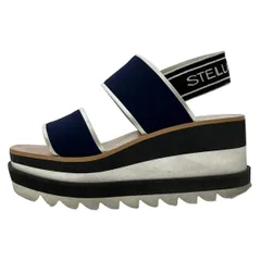 stellamccartney(ステラマッカートニー) サンダル 36 1/2 レディース スニーク エリス 800016 ダークネイビー×白 プラットフォーム